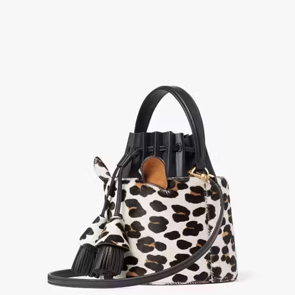 NWT Kate Spade Butter Black and White Leopard Mini Bag - Picture 1 of 3